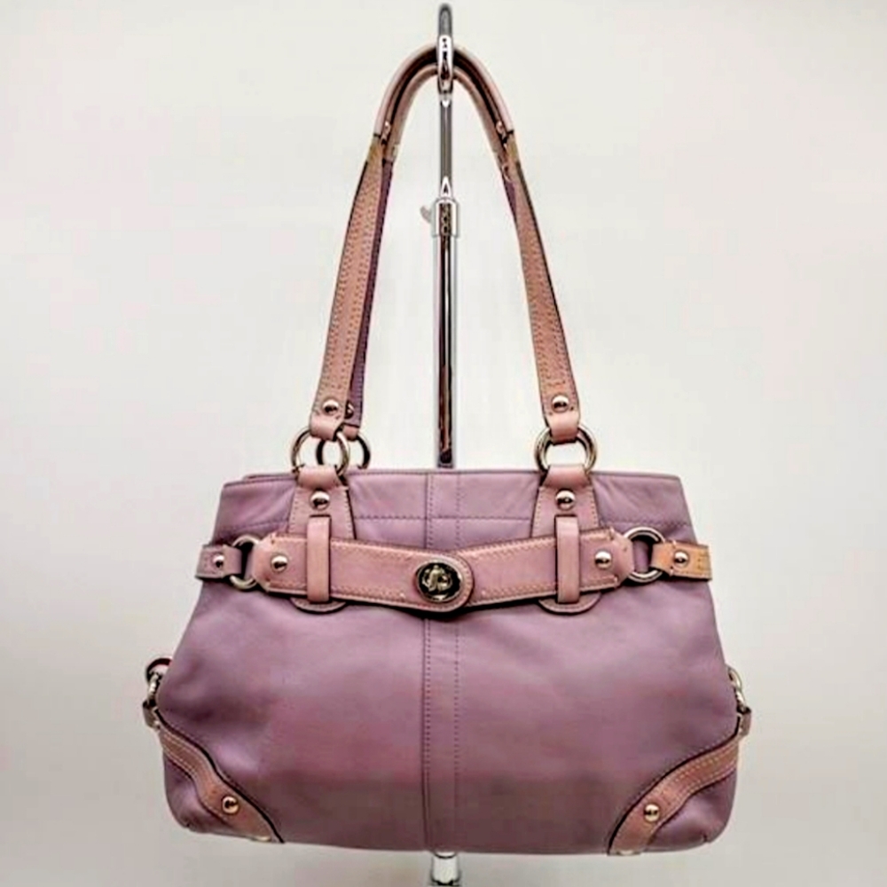 Coach Carly Lilac Leather Large Bag